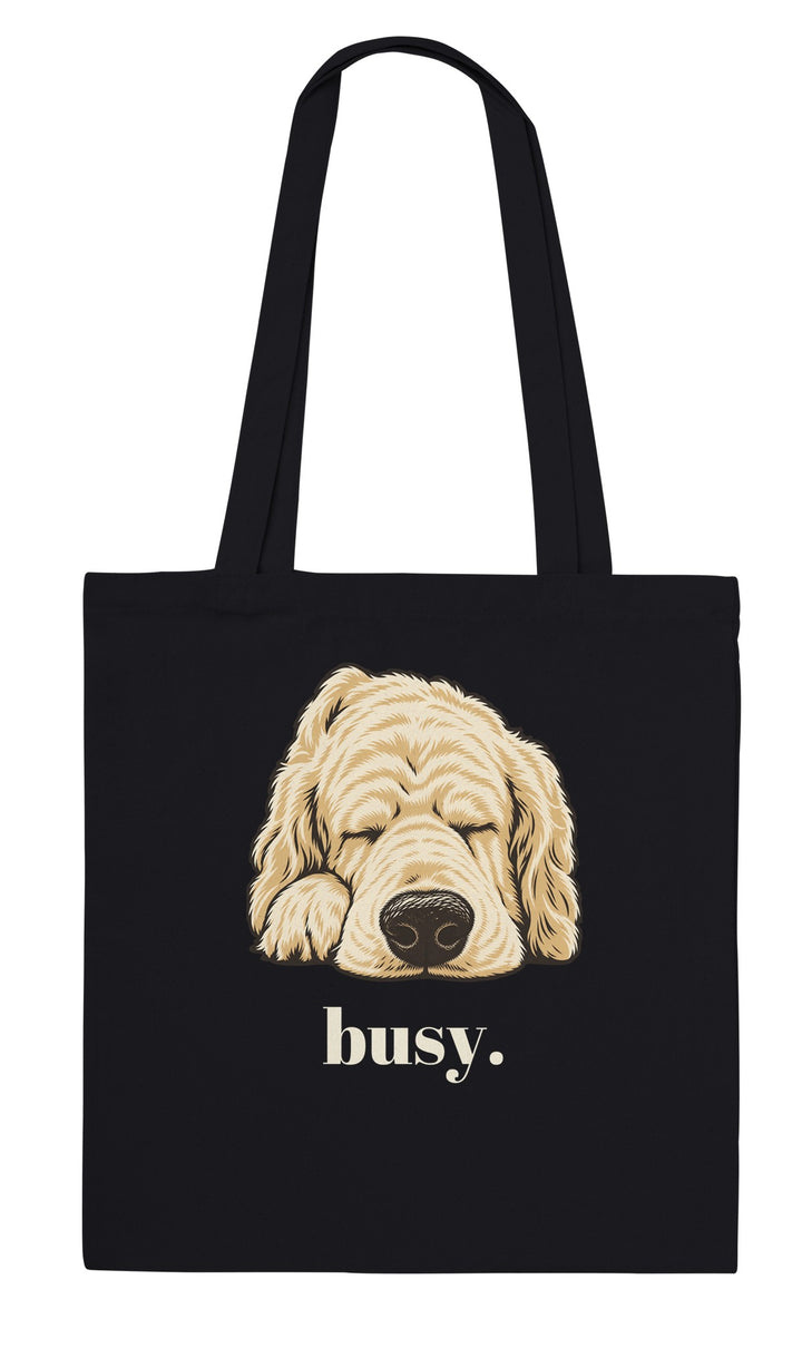 Busy feel-good tote bag in black, Zen Koala Australia