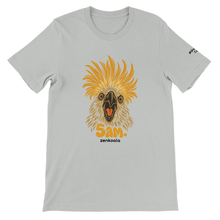 5am feel-good tee in silver, Zen Koala Australia