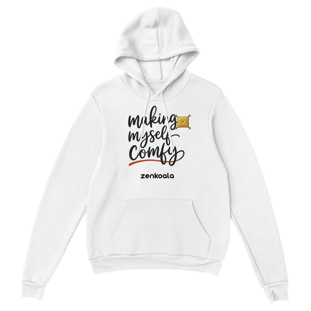Making Myself Comfy feel-good hoodie in White — Zen Koala Australia