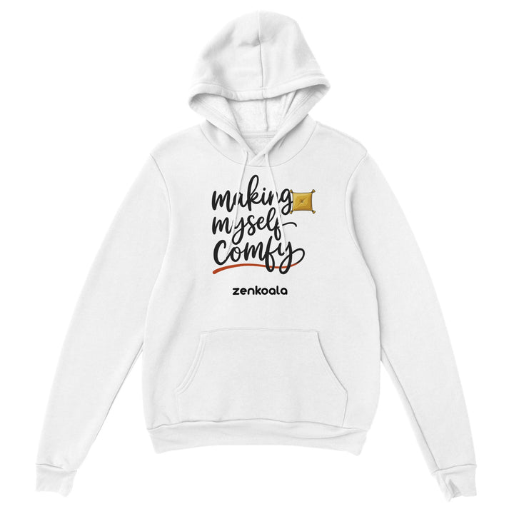 Making Myself Comfy feel-good hoodie in White — Zen Koala Australia