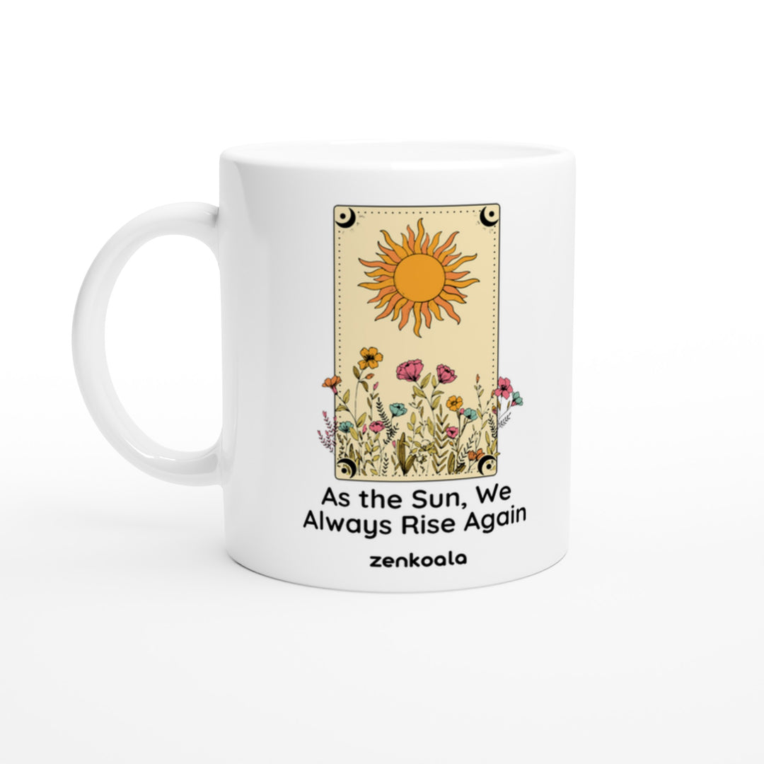 As The Sun mug in all white, Zen Koala Australia