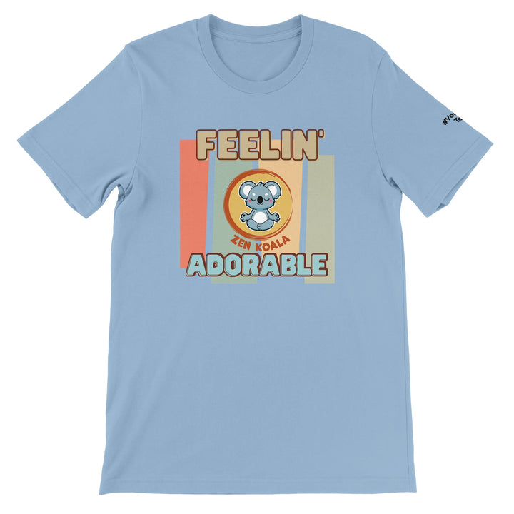 Feeling Adorable feel-good tee in light blue, Zen Koala Australia