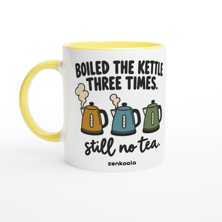 Boiled the Kettle Three Times feel-good mug: three retro kettles and still no tea, Zen Koala Australia