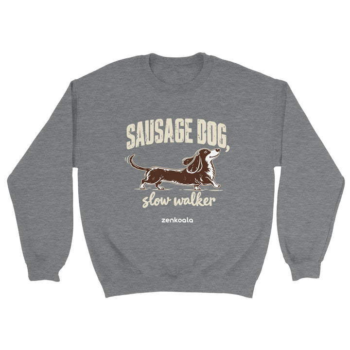 Sausage Dog Slow Walker feel-good sweatshirt in sport grey, Zen Koala Australia