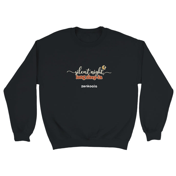 Silent Night Long Sleep-In feel-good sweatshirt in black, Zen Koala Australia