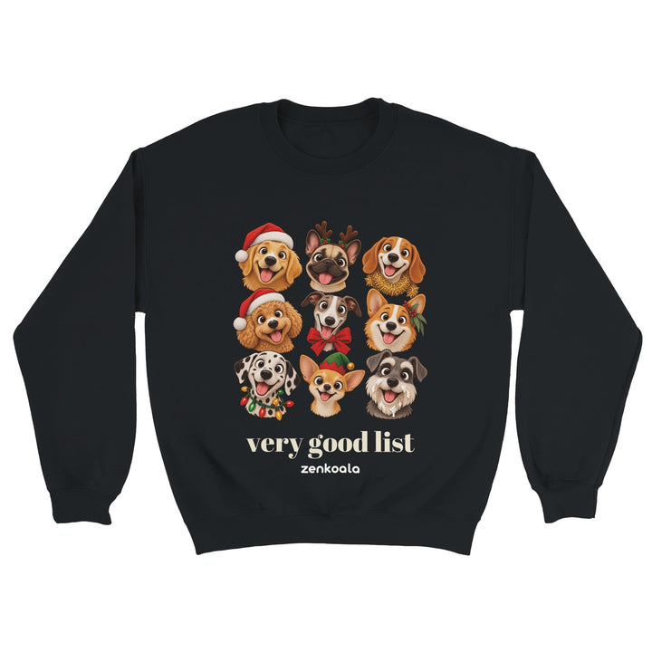 Very Good List feel-good sweatshirt in black, Zen Koala Australia
