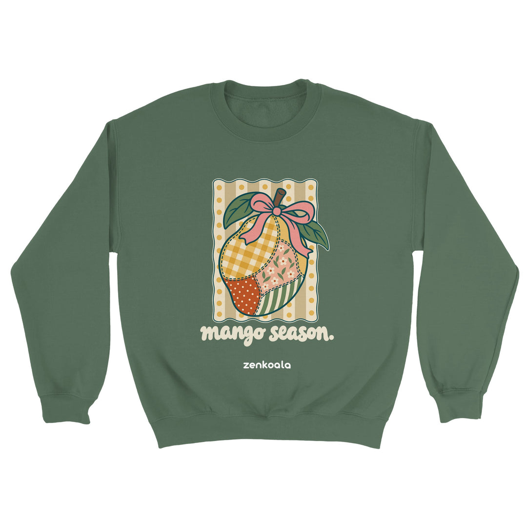 Mango Season feel-good sweatshirt in military green, Zen Koala Australia