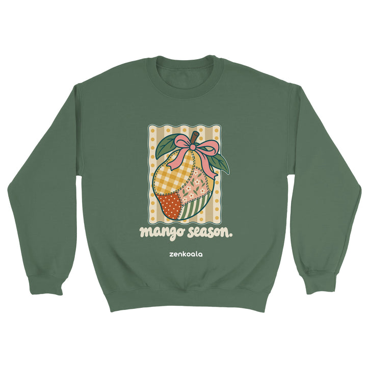 Mango Season feel-good sweatshirt in military green, Zen Koala Australia