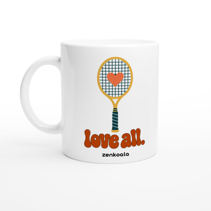Love All mug in all white, Zen Koala Australia