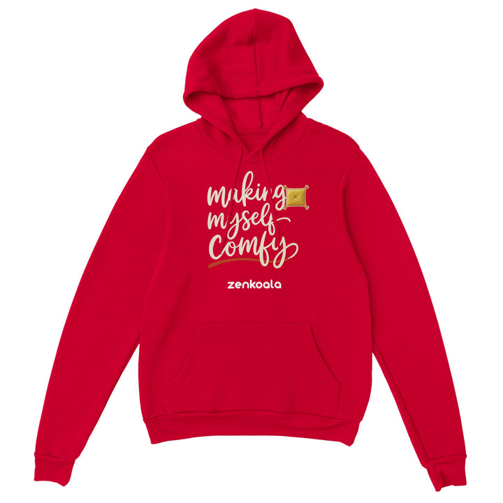 Making Myself Comfy feel-good hoodie in Red — Zen Koala Australia