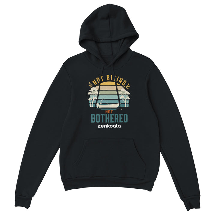 Not Biting Not Bothered feel-good hoodie in Black — Zen Koala Australia