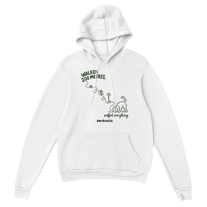 Sniffed Everything feel-good hoodie in white, Zen Koala Australia
