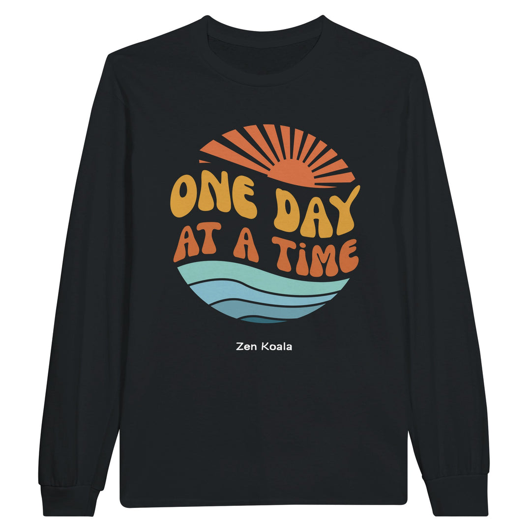 One Day at a Time feel-good long sleeve tee — Zen Koala Australia