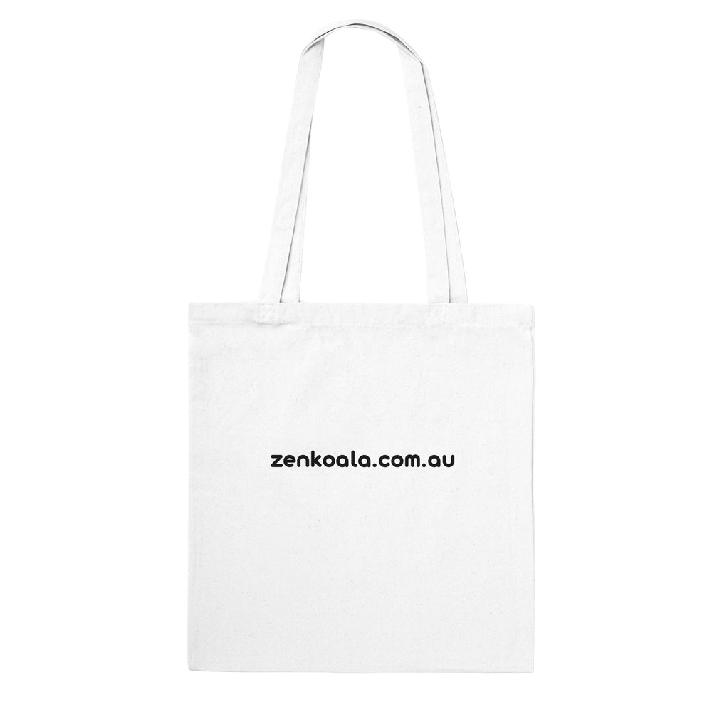 Back of the Love tote bag: zenkoala.com.au, Zen Koala Australia