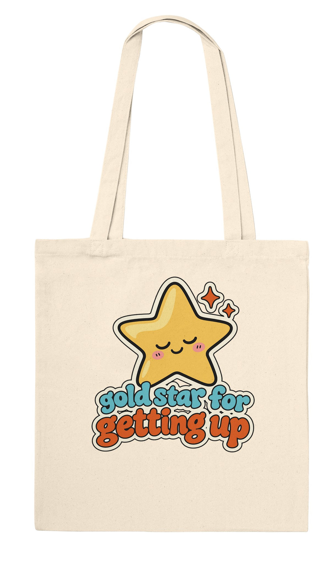 Back of the Gold Star for Getting Up tote bag: zenkoala.com.au, Zen Koala Australia