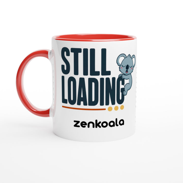 Still Loading Koala feel-good mug, red inside — Zen Koala Australia