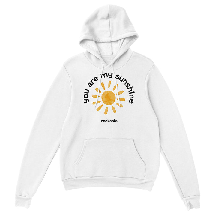 You Are My Sunshine feel-good hoodie in white, Zen Koala Australia