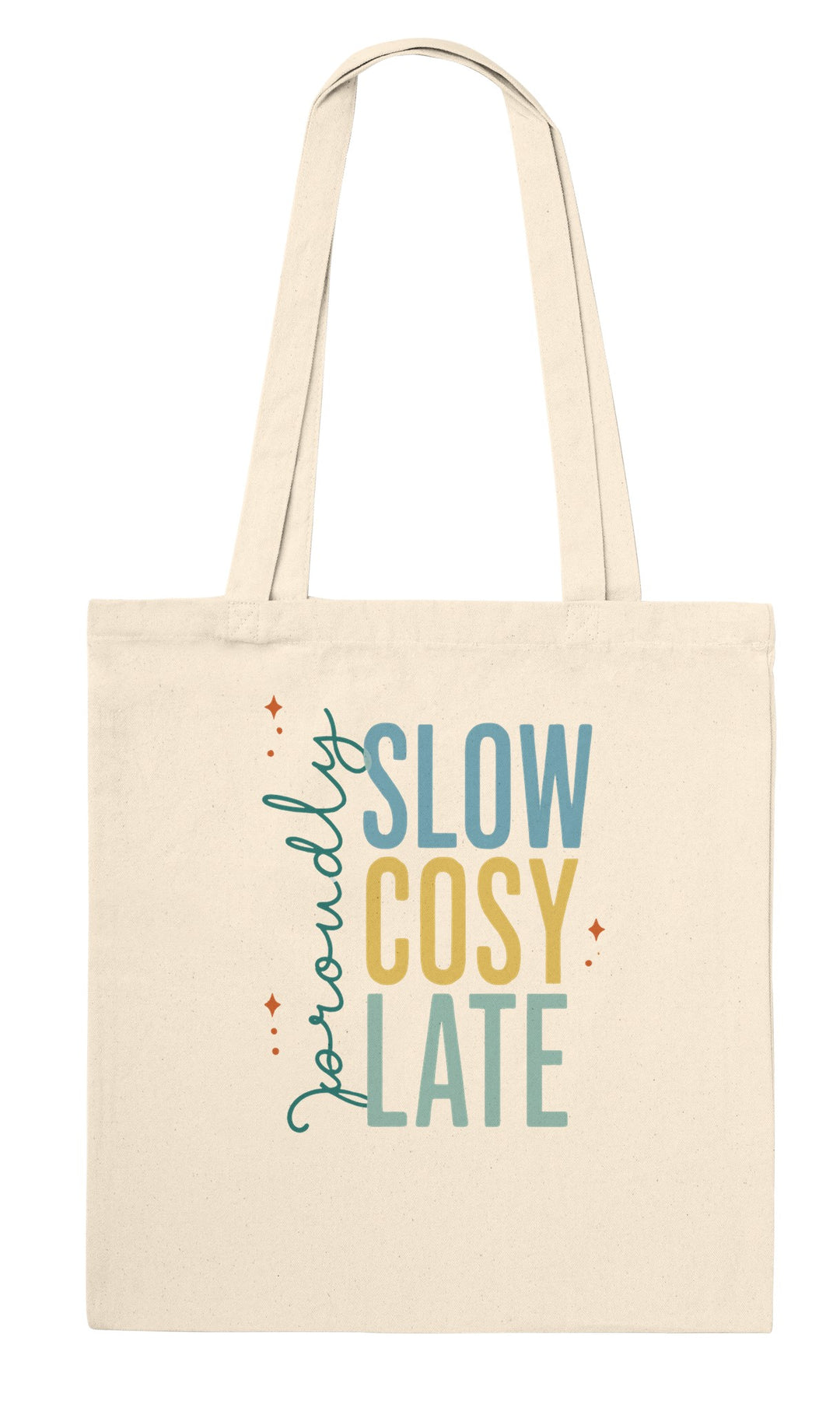 Proudly Slow Cosy Late feel-good tote bag in natural, Zen Koala Australia