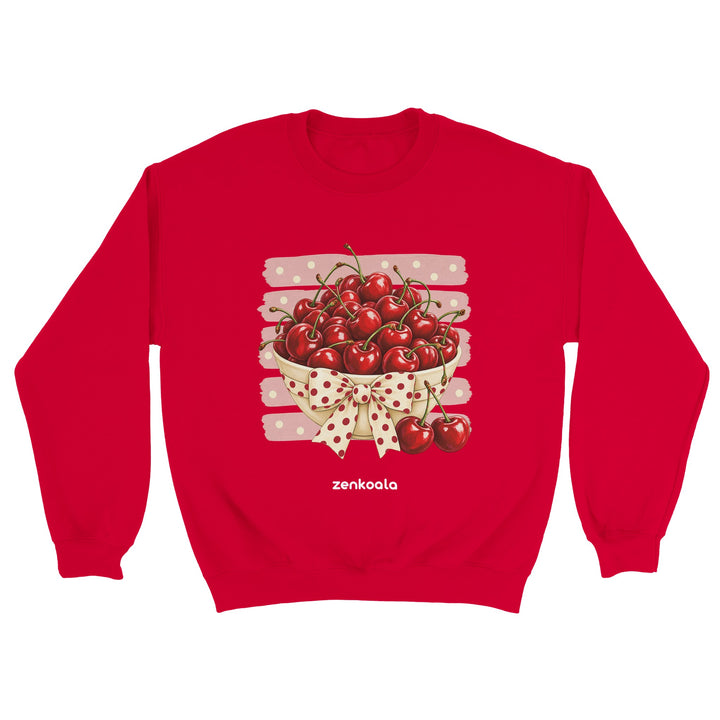 Cherries feel-good sweatshirt in red, Zen Koala Australia