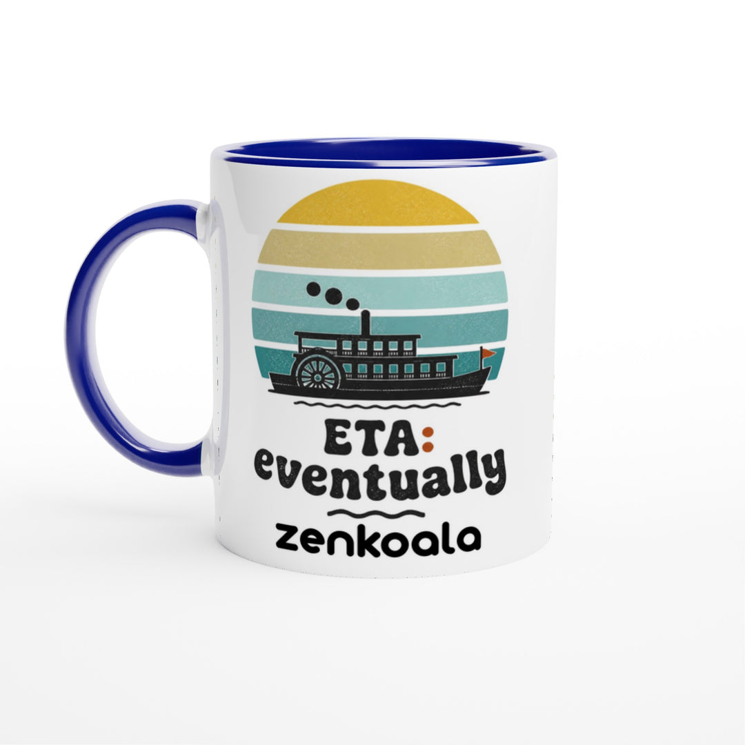 ETA Eventually feel-good mug, blue inside — Zen Koala Australia