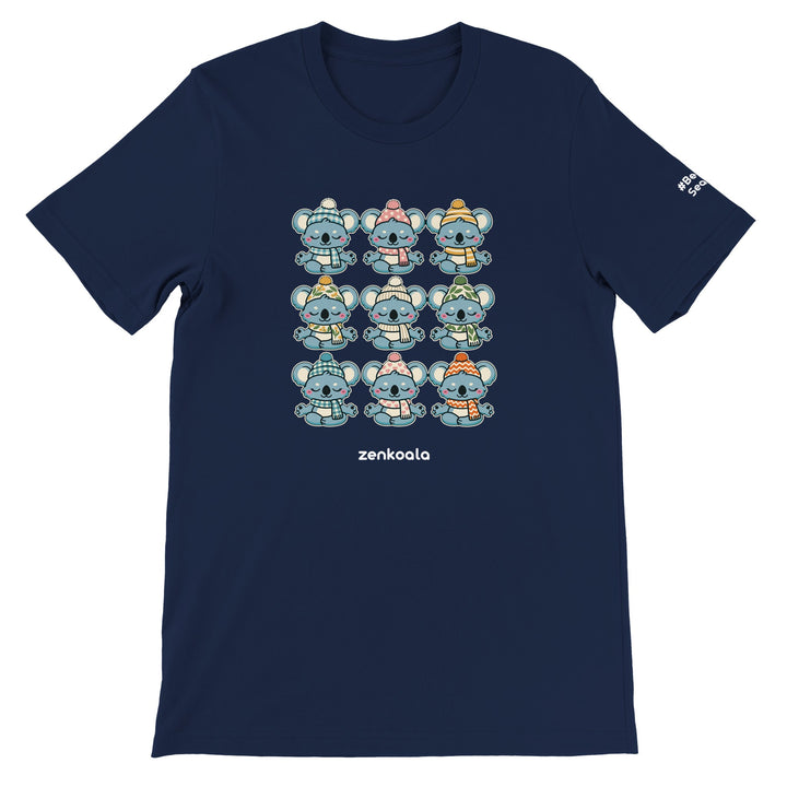 Koala Beanie Club feel-good tee in navy, Zen Koala Australia