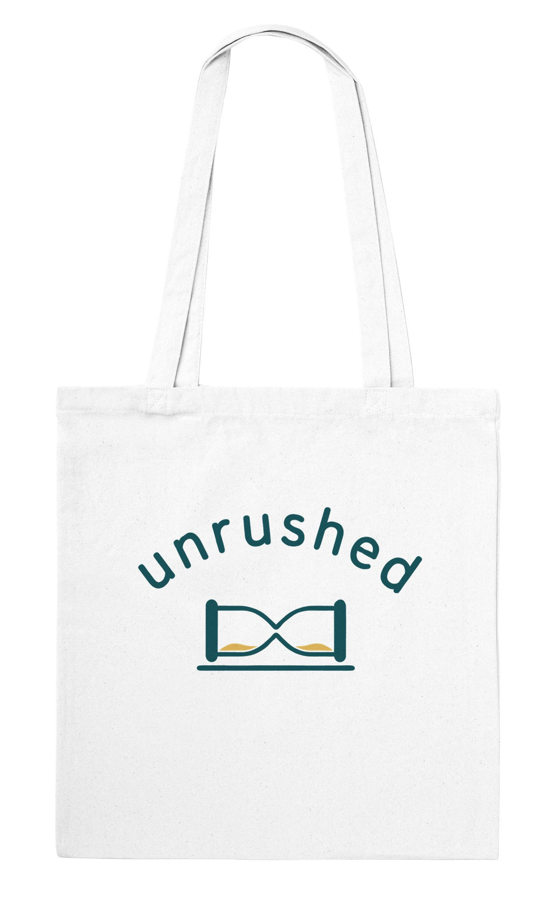 Unrushed feel-good tote bag in white, Zen Koala Australia