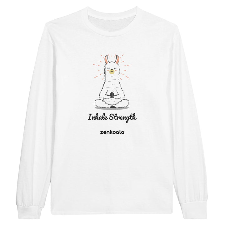 Breathe feel-good long sleeve tee in white, Zen Koala Australia