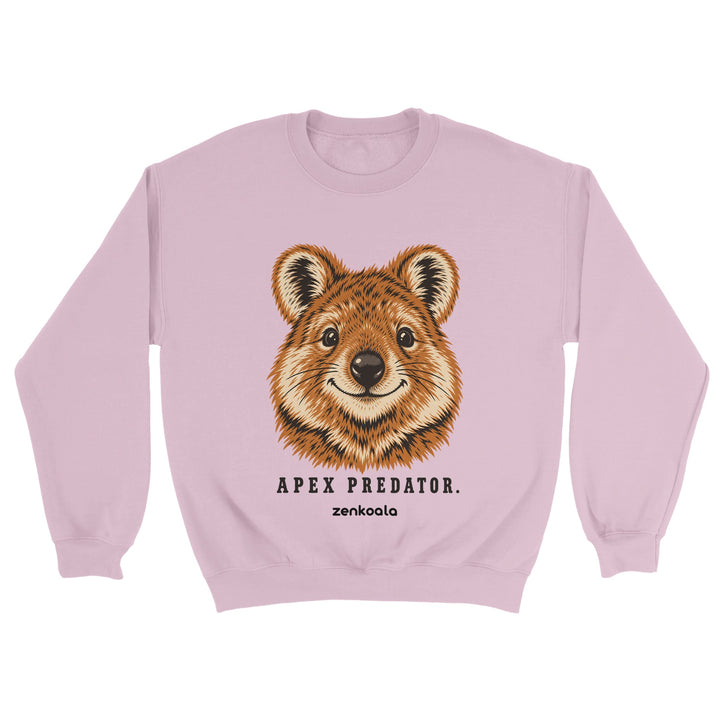 Apex Predator feel-good sweatshirt in light pink, Zen Koala Australia