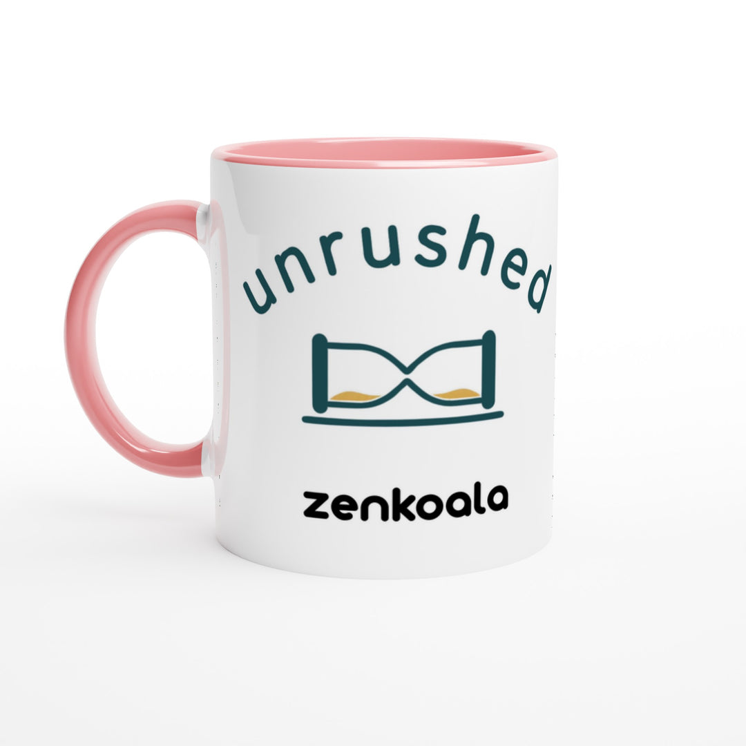 Unrushed feel-good mug, pink inside — Zen Koala Australia