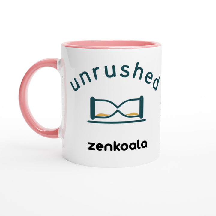Unrushed feel-good mug, pink inside — Zen Koala Australia