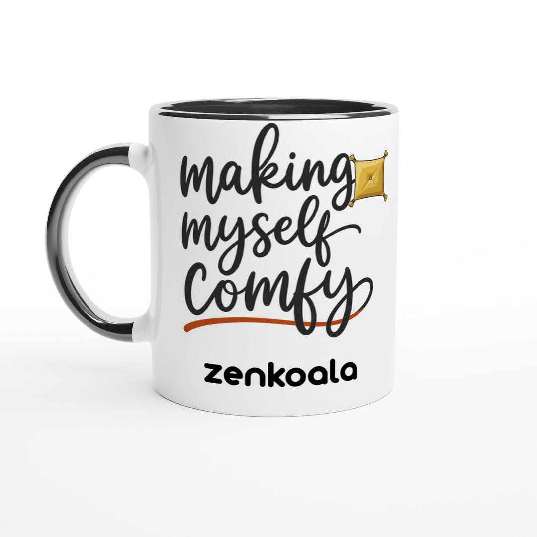 Making Myself Comfy feel-good mug, black inside — Zen Koala Australia