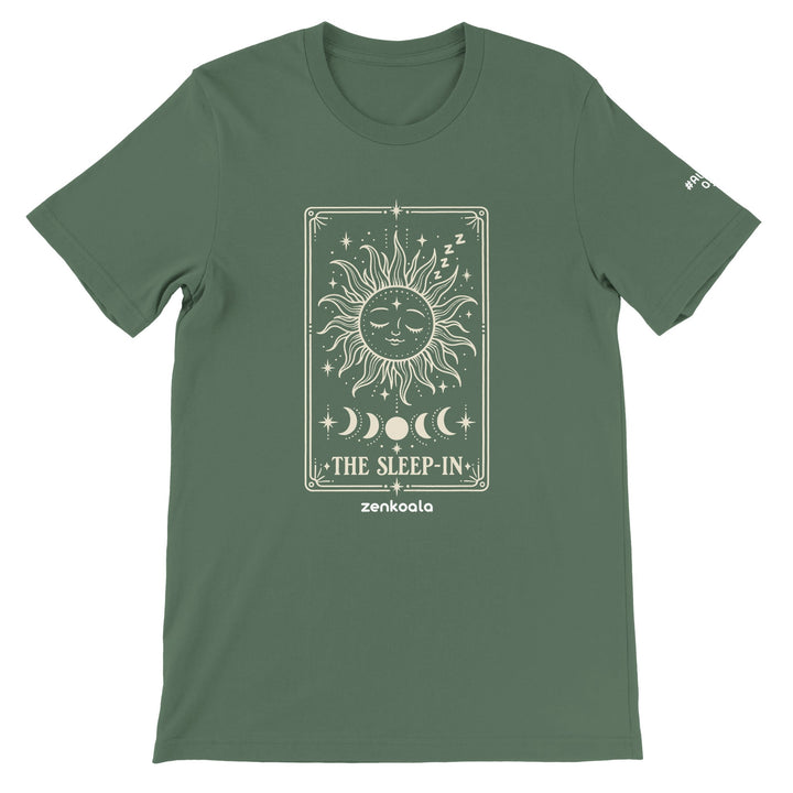 The Sleep-In feel-good tee in military green, Zen Koala Australia