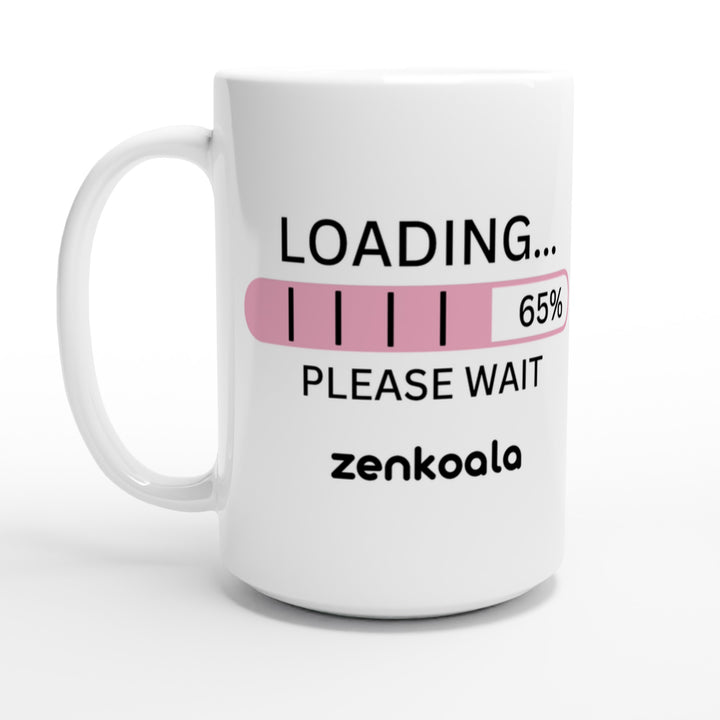 Loading feel-good 15oz mug: a progress bar stuck at 65%, Zen Koala Australia