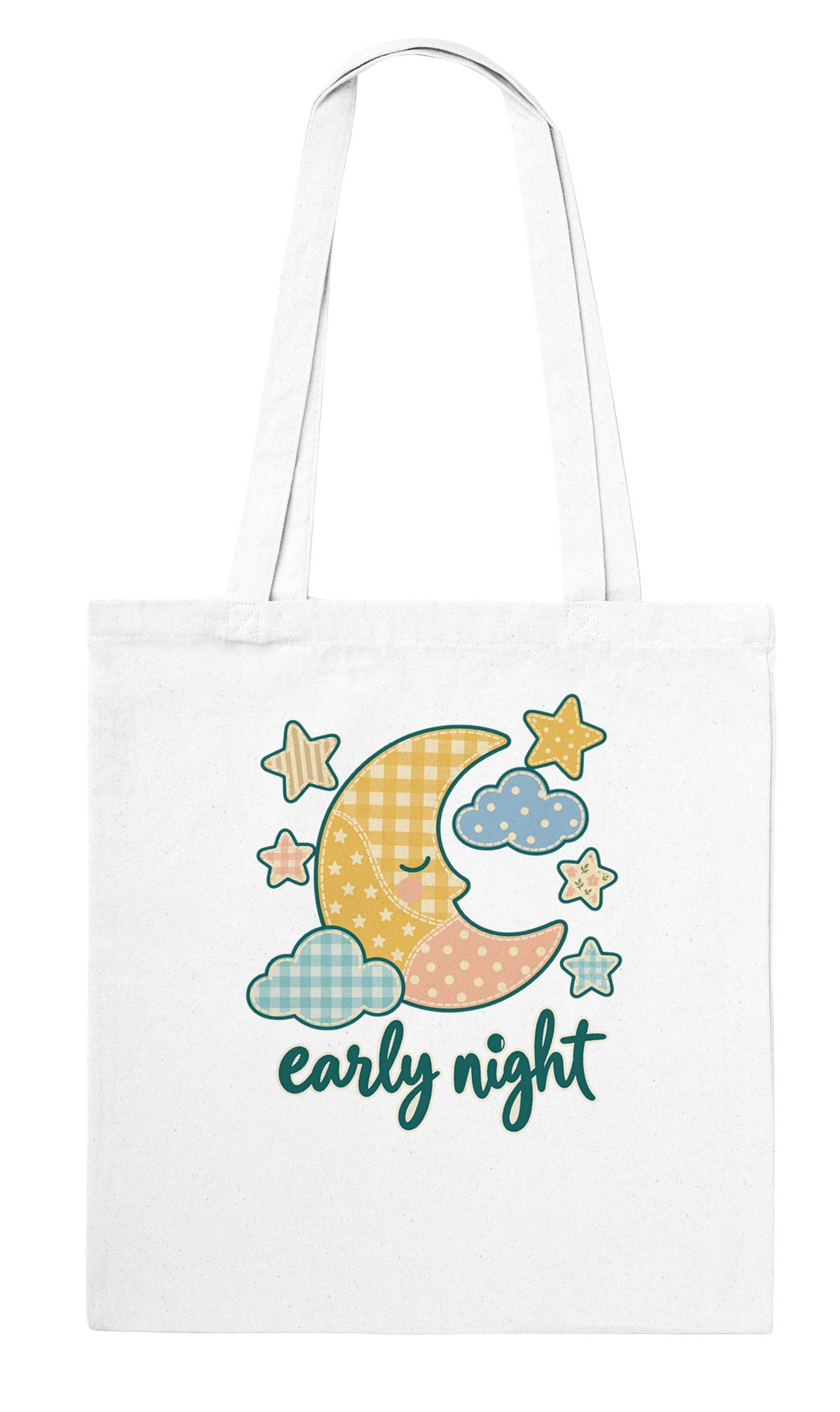 Early Night Moon feel-good tote bag in white, Zen Koala Australia