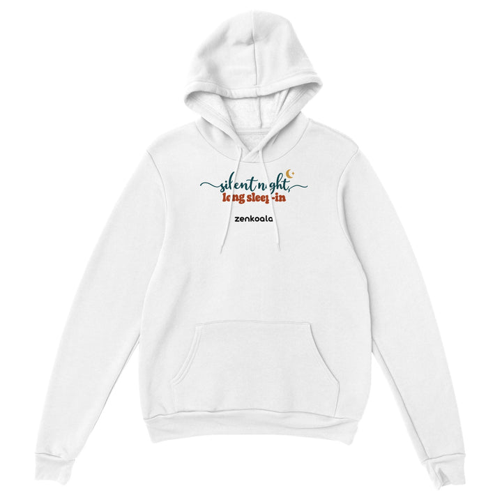Silent Night Long Sleep-In feel-good hoodie in white, Zen Koala Australia