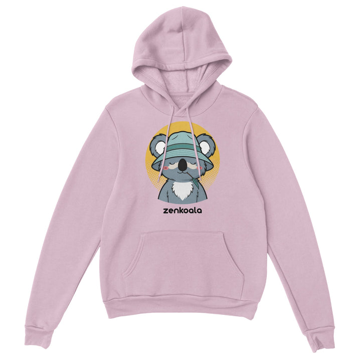 Koala Zinc and Bucket Hat feel-good hoodie in Light Pink — Zen Koala Australia