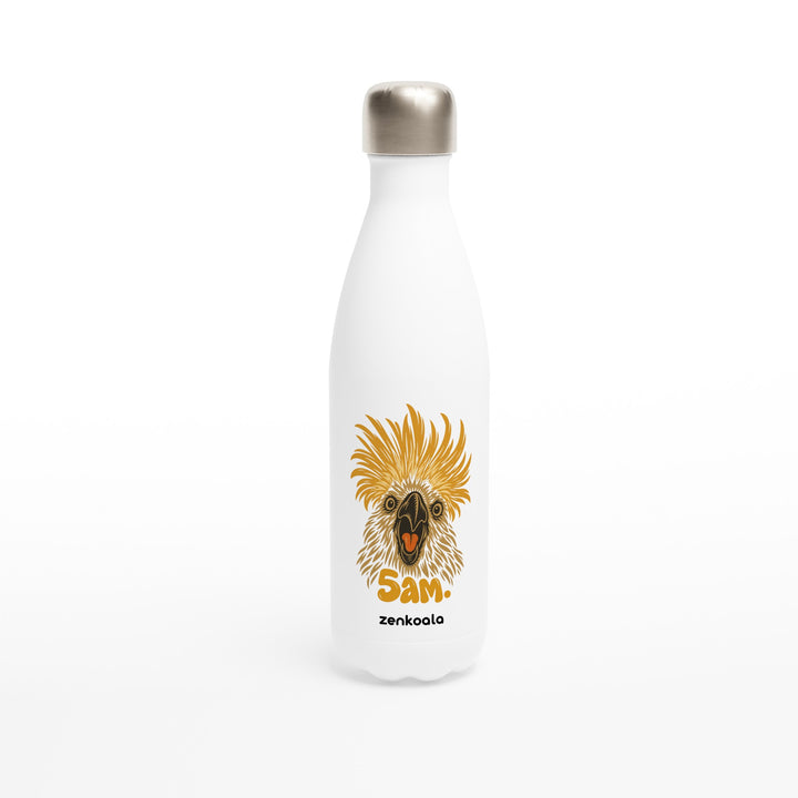 5am feel-good water bottle: a cockatoo screaming at dawn, Zen Koala Australia