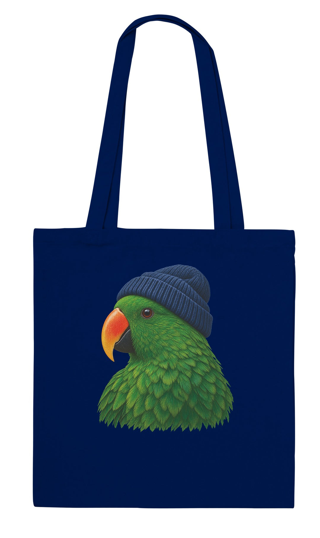 Parrot Beanie feel-good tote bag in navy, Zen Koala Australia