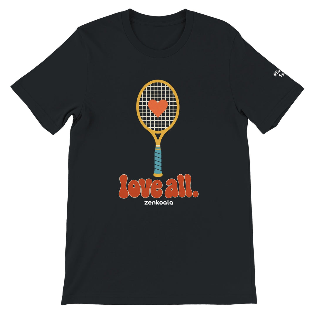 Love All feel-good tee in black, Zen Koala Australia
