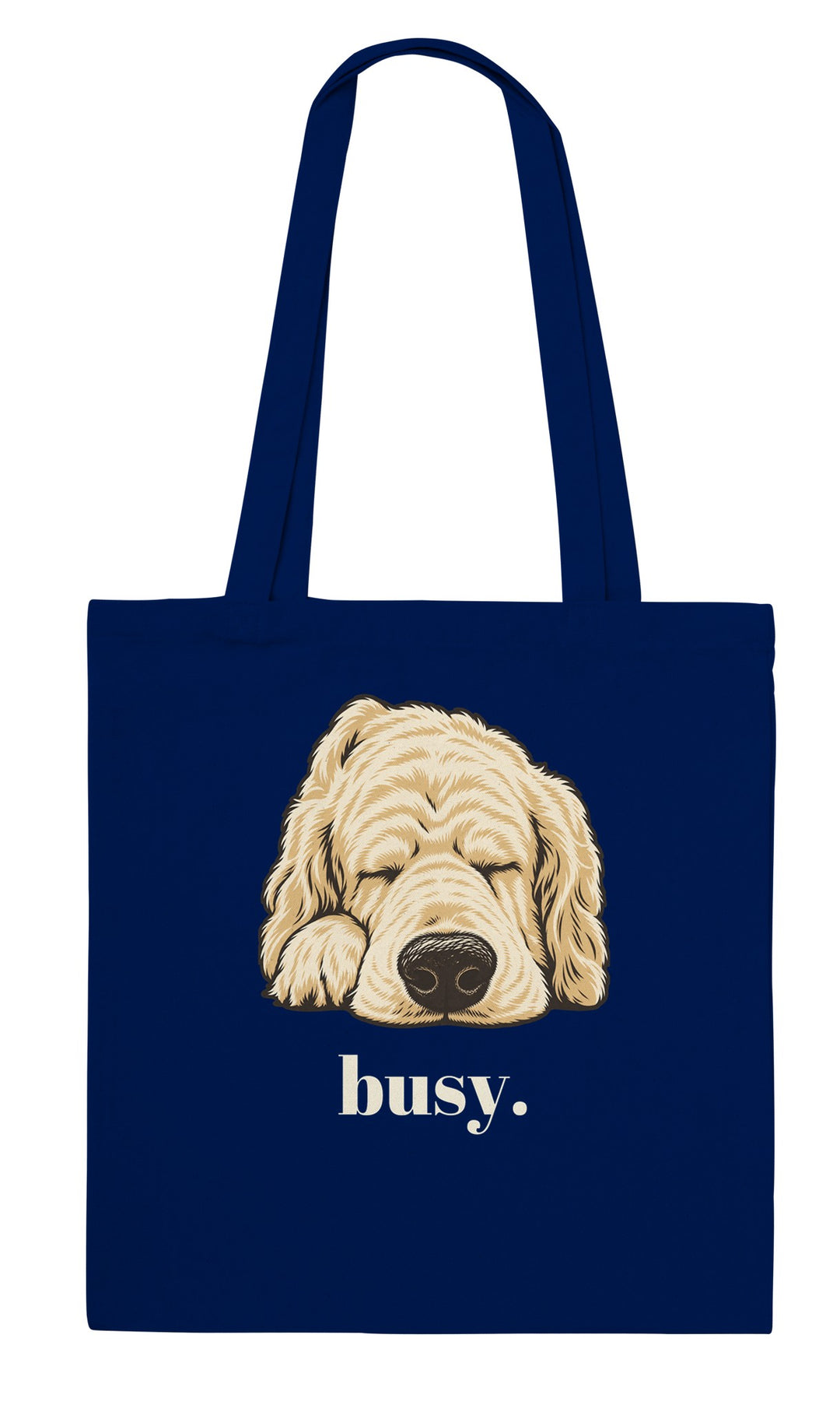 Busy feel-good tote bag in navy, Zen Koala Australia