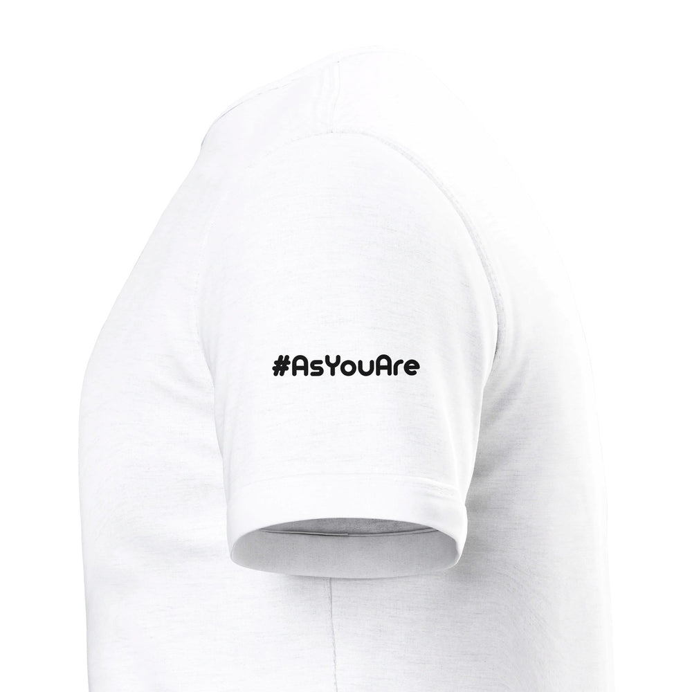 Sleeve close-up: #AsYouAre — Zen Koala Australia feel-good clothing