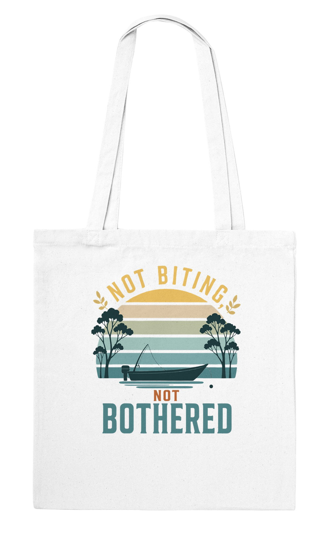 Not Biting Not Bothered feel-good tote bag in white, Zen Koala Australia