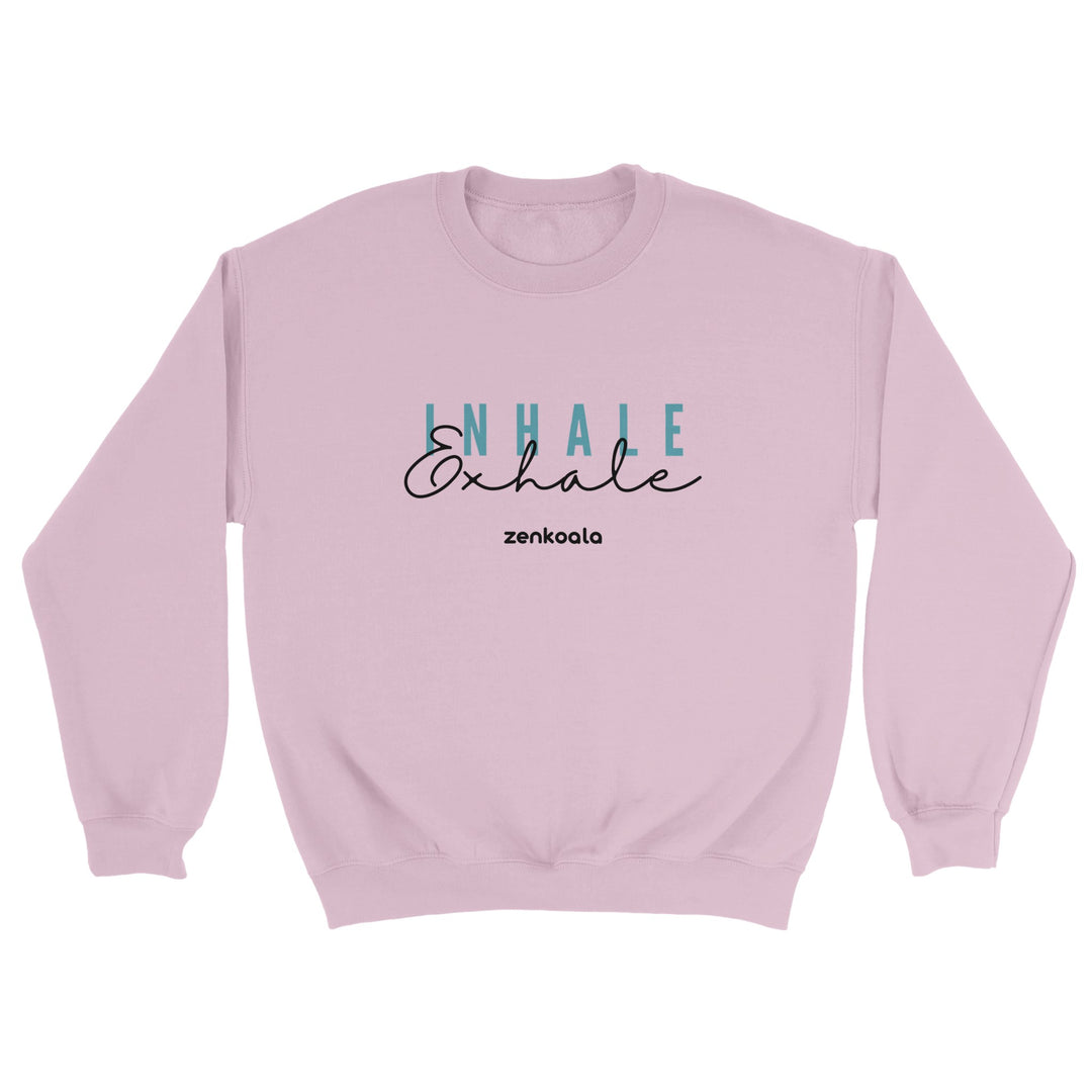 Exhale feel-good sweatshirt in light pink, Zen Koala Australia