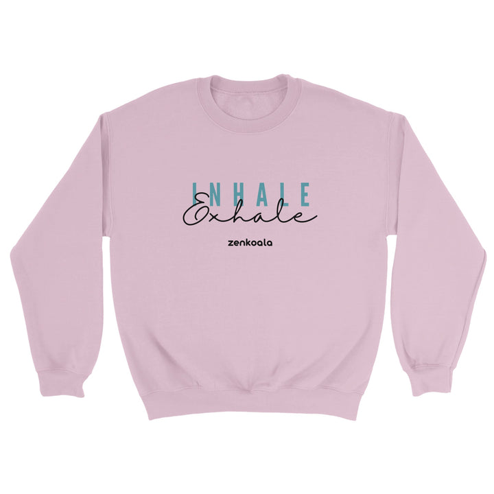 Exhale feel-good sweatshirt in light pink, Zen Koala Australia