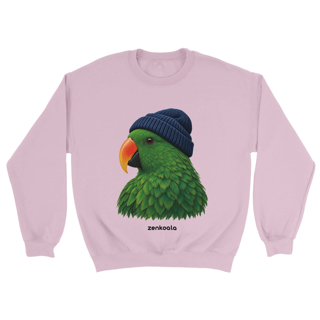 Parrot Beanie feel-good sweatshirt in light pink, Zen Koala Australia