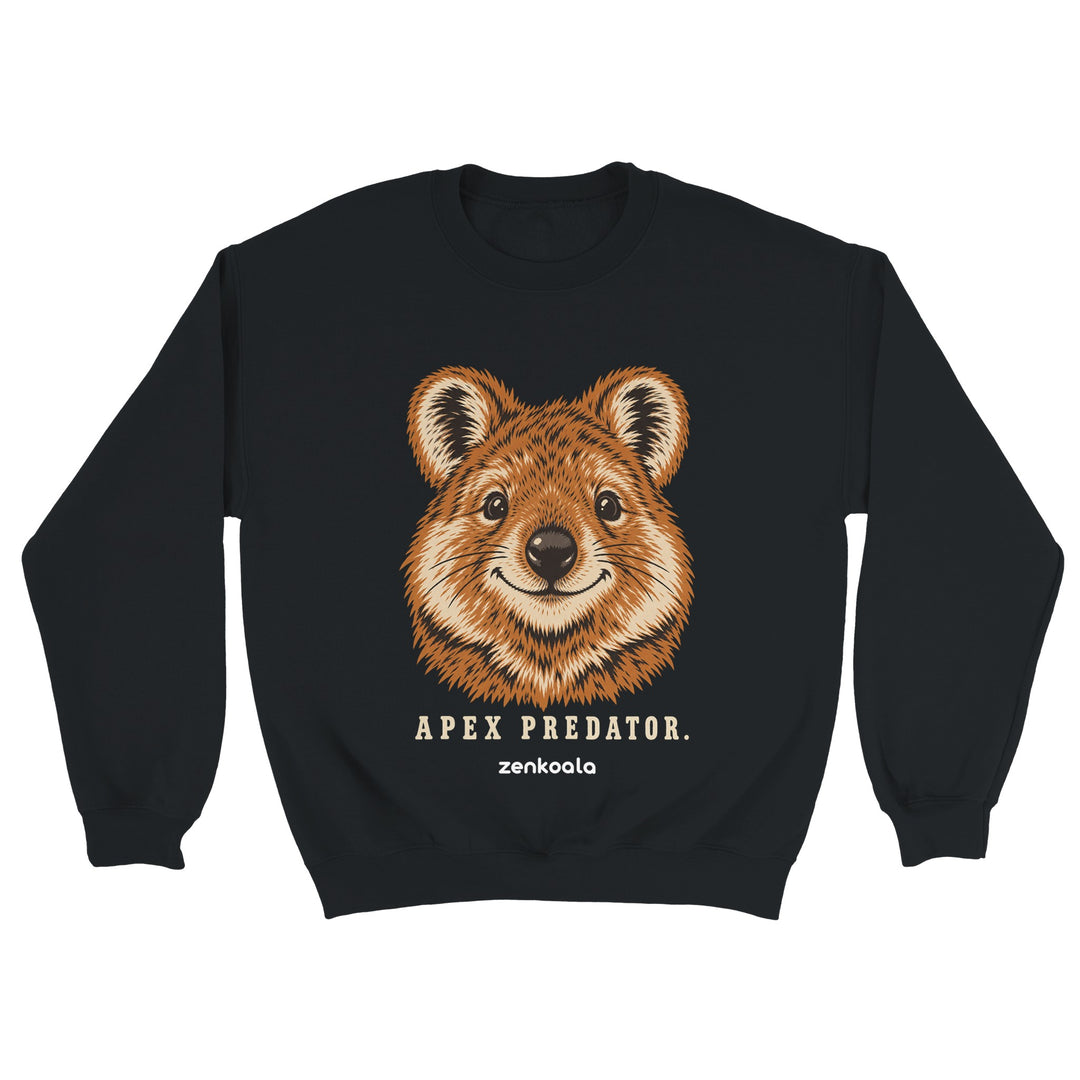 Apex Predator feel-good sweatshirt in black, Zen Koala Australia