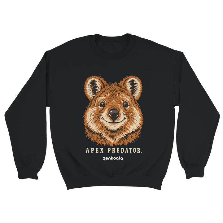 Apex Predator feel-good sweatshirt in black, Zen Koala Australia