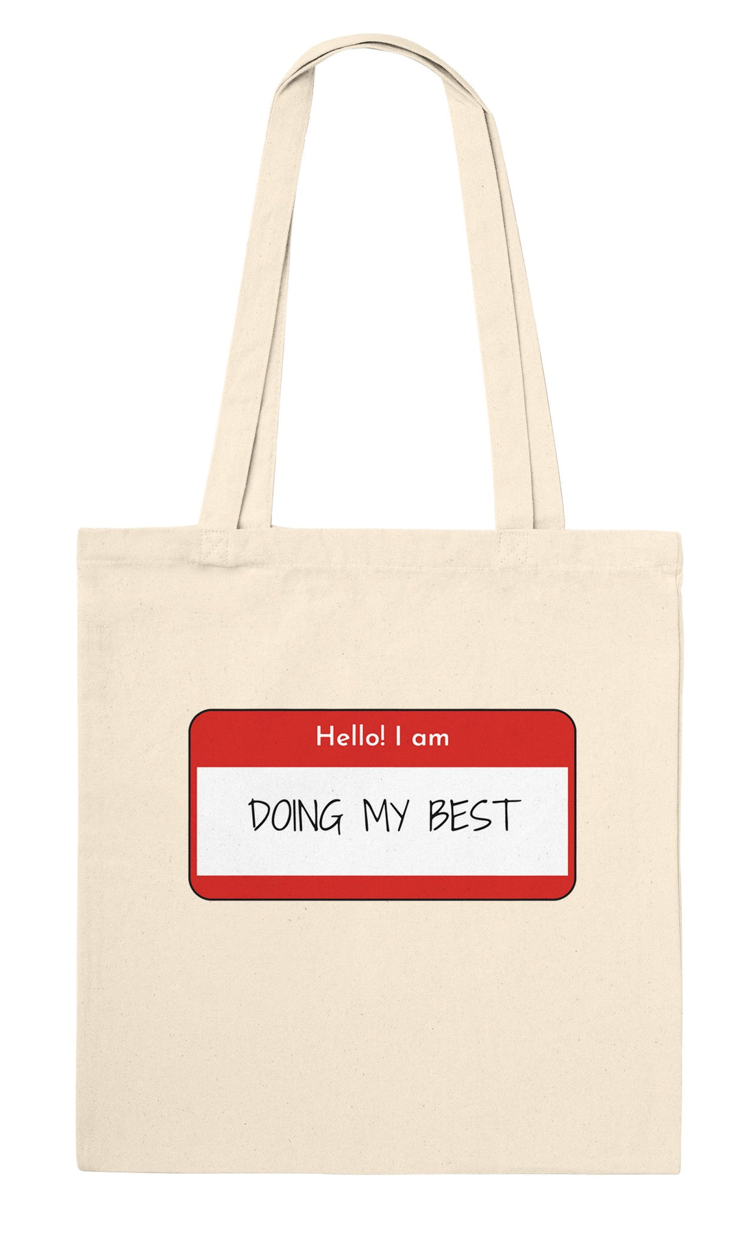 Doing My Best feel-good tote bag in natural, Zen Koala Australia