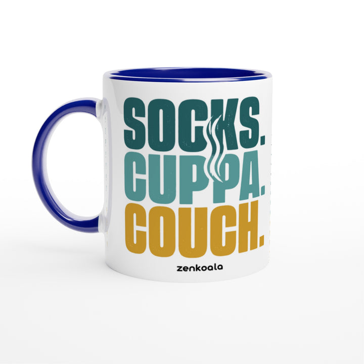 Socks Cuppa Couch feel-good mug: three words for the perfect evening in, Zen Koala Australia