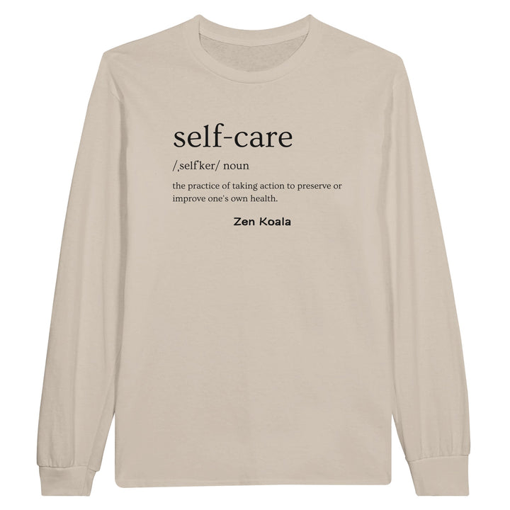 Self Care feel-good long sleeve tee — Zen Koala Australia